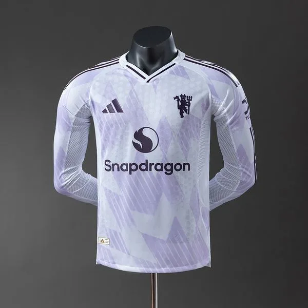 Camiseta de fútbol Manchester United 2025/26 VISITANTE MANGA LARGA VERSION JUGADOR